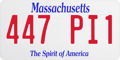 MA license plate 447PI1