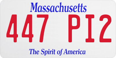 MA license plate 447PI2