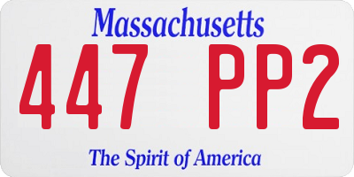 MA license plate 447PP2