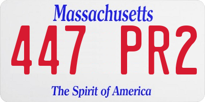 MA license plate 447PR2