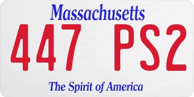 MA license plate 447PS2