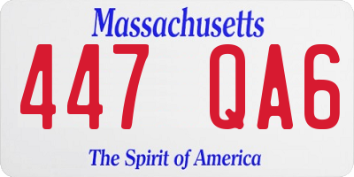 MA license plate 447QA6