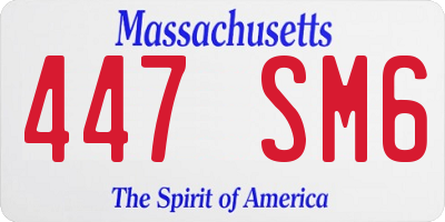 MA license plate 447SM6