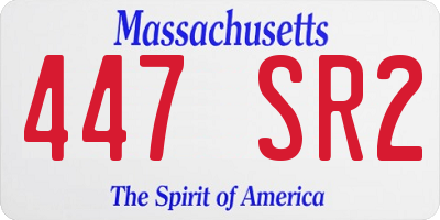 MA license plate 447SR2