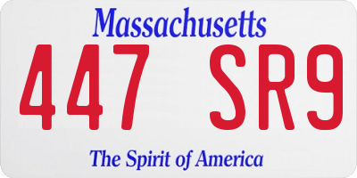 MA license plate 447SR9