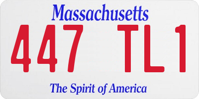 MA license plate 447TL1