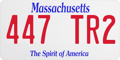 MA license plate 447TR2