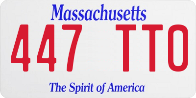 MA license plate 447TT0
