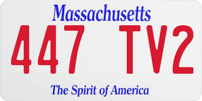 MA license plate 447TV2