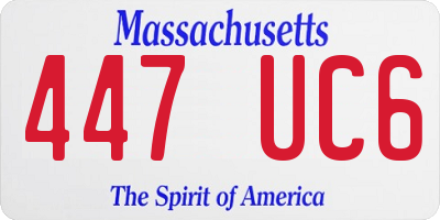 MA license plate 447UC6