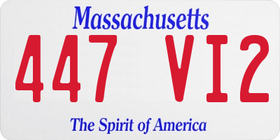 MA license plate 447VI2