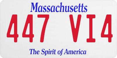 MA license plate 447VI4