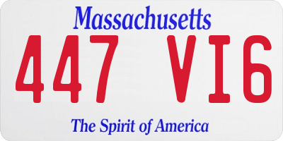 MA license plate 447VI6