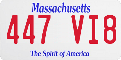 MA license plate 447VI8