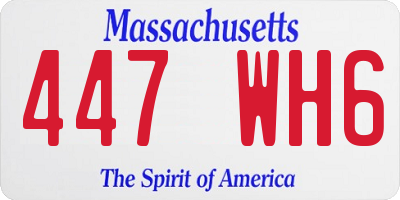 MA license plate 447WH6