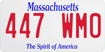 MA license plate 447WM0