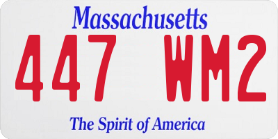 MA license plate 447WM2