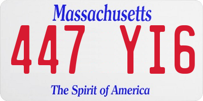 MA license plate 447YI6