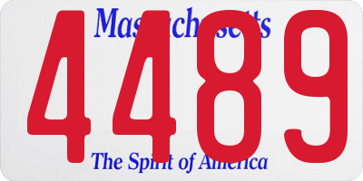 MA license plate 4489