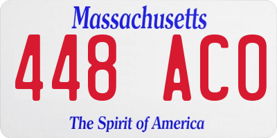 MA license plate 448AC0