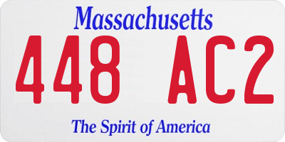 MA license plate 448AC2