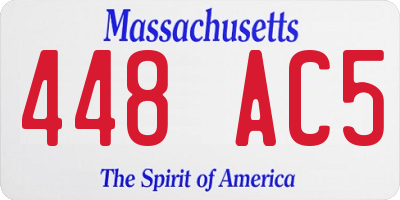 MA license plate 448AC5