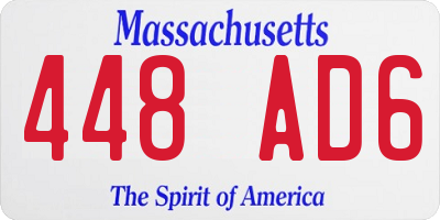 MA license plate 448AD6
