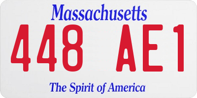MA license plate 448AE1