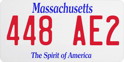 MA license plate 448AE2