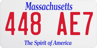 MA license plate 448AE7