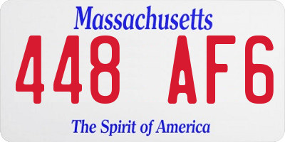 MA license plate 448AF6
