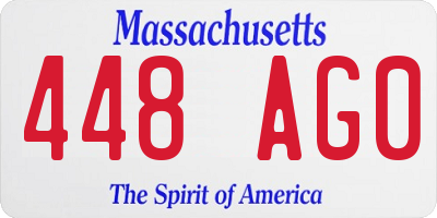 MA license plate 448AG0