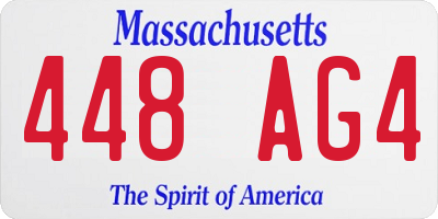 MA license plate 448AG4