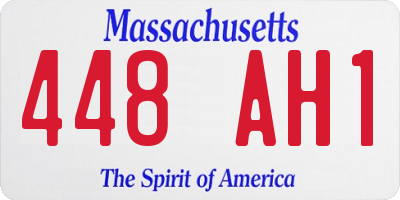 MA license plate 448AH1