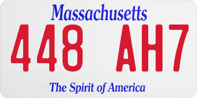 MA license plate 448AH7