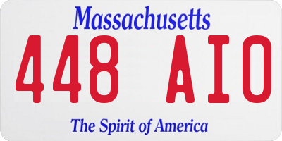 MA license plate 448AI0