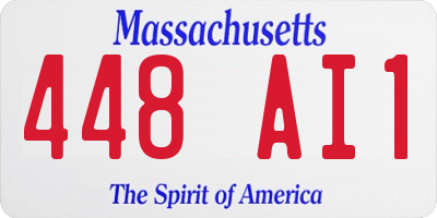 MA license plate 448AI1