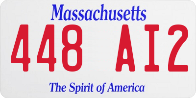 MA license plate 448AI2
