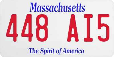 MA license plate 448AI5
