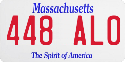 MA license plate 448AL0