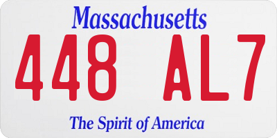 MA license plate 448AL7