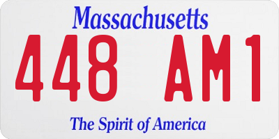 MA license plate 448AM1