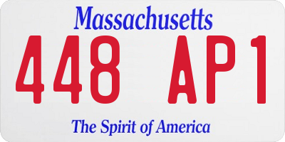 MA license plate 448AP1
