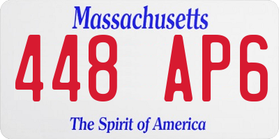 MA license plate 448AP6