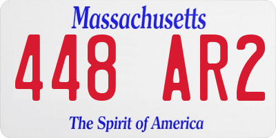 MA license plate 448AR2