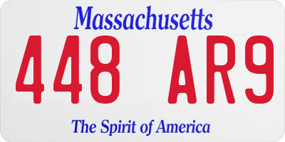 MA license plate 448AR9