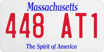 MA license plate 448AT1