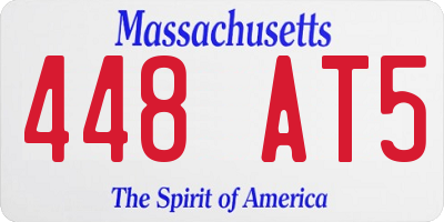 MA license plate 448AT5