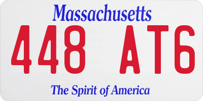 MA license plate 448AT6