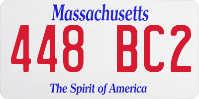 MA license plate 448BC2